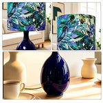 LIVARA Sea Bloom Rechargeable Ceramic Table Lamp with Touch Control & 3-Level Dimming for Bedroom - Blue