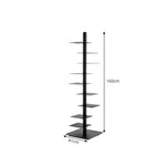 LIVARA 160cm Tree-Style Display Shelf Floor Lamp with Ambient Lighting for Living Room Bedroom - High Configuration Black