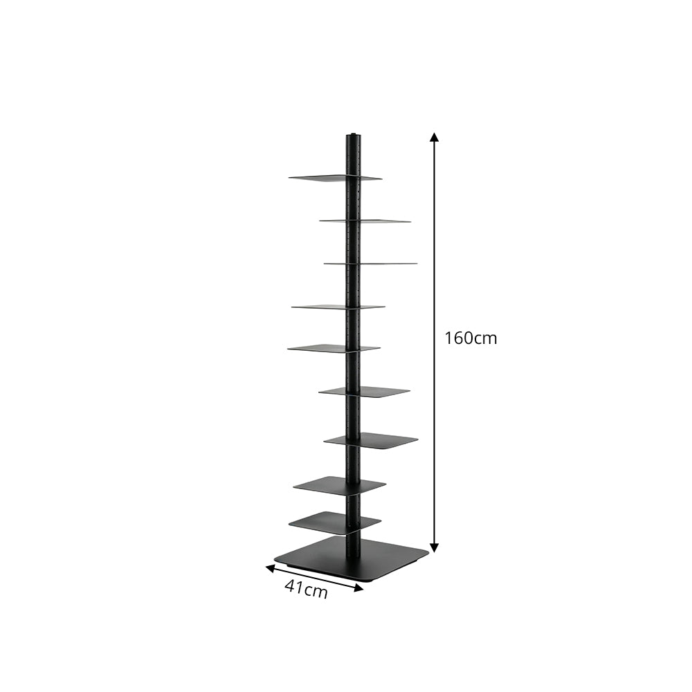 LIVARA 160cm Tree-Style Display Shelf Floor Lamp with Ambient Lighting for Living Room Bedroom - High Configuration Black