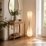 LIVARA Twisted Sculptural Floor Lamp with Soft Ambient Lighting for Living Room Bedroom - Warm White