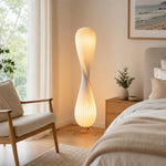 LIVARA Twisted Sculptural Floor Lamp with Soft Ambient Lighting for Living Room Bedroom - Warm White