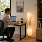 LIVARA Twisted Sculptural Floor Lamp with Soft Ambient Lighting for Living Room Bedroom - Warm White