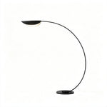 LIVARA Modern Arc Floor Lamp with Curved Arm and Adjustable Dome Shade for Living Room Bedroom - Black