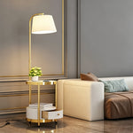 LIVARA Modern Floor Lamp with Adjustable Reading Arm and Fabric Shade for Living Room Bedroom - Black（副本）