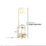 LIVARA Modern Floor Lamp with Adjustable Reading Arm and Fabric Shade for Living Room Bedroom - Black（副本）