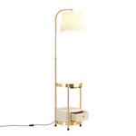 LIVARA Modern Floor Lamp with Adjustable Reading Arm and Fabric Shade for Living Room Bedroom - Black（副本）
