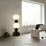 LIVARA Sculptural Globe Floor Lamp with Full Spectrum Eye-Care Lighting for Living Room Bedroom - Premium Black & White