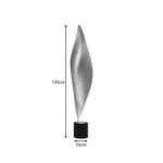 LIVARA Sculptural 3D Mesh LED Table Lamp with Floating Leaf Design for Living Room Bedroom - Silver & Black