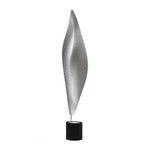 LIVARA Sculptural 3D Mesh LED Table Lamp with Floating Leaf Design for Living Room Bedroom - Silver & Black
