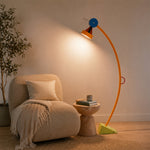 LIVARA Playful Arc Floor Lamp with Geometric Shade for Kids Room Bedroom Reading Area - Multicolour