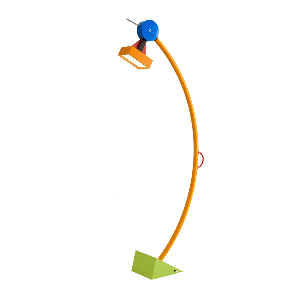LIVARA Playful Arc Floor Lamp with Geometric Shade for Kids Room Bedroom Reading Area - Multicolour