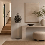 LIVARA Modern Bubble Cluster Floor Lamp with Sculptural Globe Shades for Living Room Bedroom - Grey