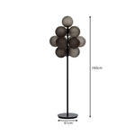 LIVARA Modern Bubble Cluster Floor Lamp with Sculptural Globe Shades for Living Room Bedroom - Grey