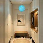 LIVARA 30cm Globe Pendant Light with E27 Fitting for Dining Room Bedroom - Blue