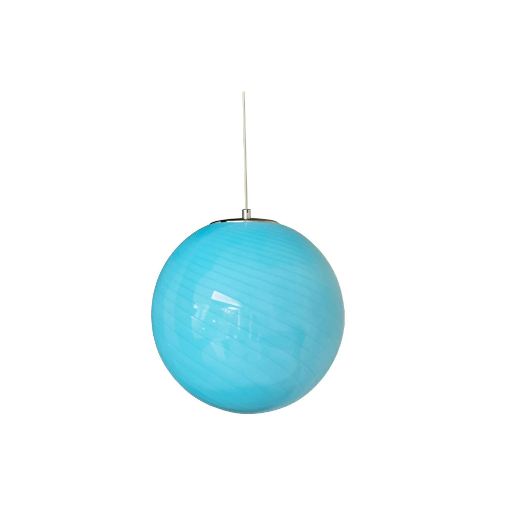 LIVARA 30cm Globe Pendant Light with E27 Fitting for Dining Room Bedroom - Blue