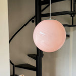 LIVARA 30cm Globe Pendant Light with E27 Fitting for Dining Room Bedroom - Pink