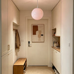 LIVARA 30cm Globe Pendant Light with E27 Fitting for Dining Room Bedroom - Pink