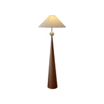 LIVARA Modern Cone Floor Lamp with Fabric Shade for Living Room Bedroom - Brown