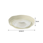 LIVARA  54cm Cookie Ring Full Spectrum LED Ceiling Light Smart Dimmable Eye-Care Light for Bedroom & Kids Room - Cream White