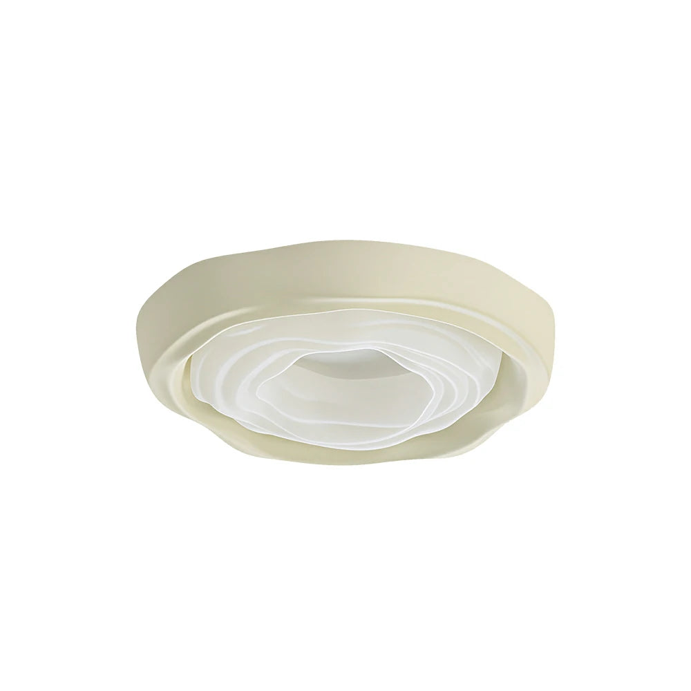LIVARA  54cm Cookie Ring Full Spectrum LED Ceiling Light Smart Dimmable Eye-Care Light for Bedroom & Kids Room - Cream White