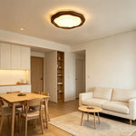 LIVARA  54cm Cookie Ring Full Spectrum LED Ceiling Light Smart Dimmable Eye-Care Light for Bedroom & Kids Room - Brown