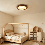 LIVARA  54cm Cookie Ring Full Spectrum LED Ceiling Light Smart Dimmable Eye-Care Light for Bedroom & Kids Room - Brown