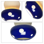 LIVARA Mushroom-Shaped LED Ceiling Light Wood Grain Flush Mount for Kids Room Bedroom & Hallway - Blue