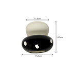 LIVARA Mushroom-Shaped LED Ceiling Light Wood Grain Flush Mount for Kids Room Bedroom & Hallway - Black