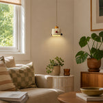 LIVARA Retro Switch-Shaped LED Pendant Light Decorative Hanging Lamp for Bedroom Dining Room & Cafe - Cream