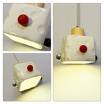 LIVARA Retro Switch-Shaped LED Pendant Light Decorative Hanging Lamp for Bedroom Dining Room & Cafe - Cream