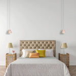LIVARA Modern Geometric Pendant Light Adjustable Hanging Lamp for Dining Room Bedroom & Cafe - Blush Pink