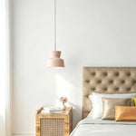 LIVARA Modern Geometric Pendant Light Adjustable Hanging Lamp for Dining Room Bedroom & Cafe - Blush Pink