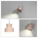 LIVARA Modern Geometric Pendant Light Adjustable Hanging Lamp for Dining Room Bedroom & Cafe - Blush Pink