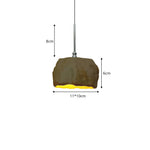 LIVARA LIVARA Irregular Stone-Shaped Pendant Light Rustic Decorative Hanging Lamp for Dining Room Bedroom & Cafe - Natural Brown