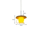 LIVARA Teacup-Shaped Ceramic Pendant Light Wood Accent Hanging Lamp for Dining Room Bedroom & Cafe - White & Natural Wood