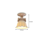 LIVARA Bow-Shaped Ceramic LED Ceiling Light Petal Shade for Bedroom Hallway & Entryway - Blush Pink