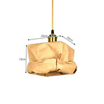 LIVARA Kraft Paper Single LED Pendant Light Rustic Decorative Hanging Lamp for Dining Room Bedroom & Cafe - Natural Brown
