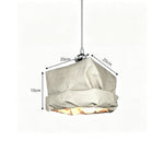 LIVARA Kraft Paper Single LED Pendant Light Rustic Decorative Hanging Lamp for Dining Room Bedroom & Cafe - Natural White