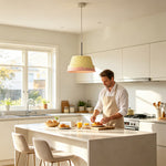 LIVARA Textured Ceramic Pendant Light Nordic Hanging Lamp for Dining Room Bedroom & Cafe - Yellow & Pink