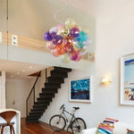 LIVARA Multicolour Bubble Glass Pendant Light Cluster Chandelier for Living Room Dining Room & Stairwell - Multicolour