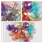 LIVARA Multicolour Bubble Glass Pendant Light Cluster Chandelier for Living Room Dining Room & Stairwell - Multicolour