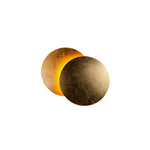 LIVARA Eclipse LED Wall Light Textured Double Disc Sconce for Bedroom Living Room & Hallway - Gold & Bronze