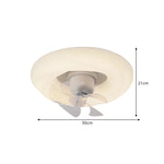 LIVARA Flower-Shaped LED Ceiling Fan Light Retractable Blades for Bedroom Living Room & Kids Room - White