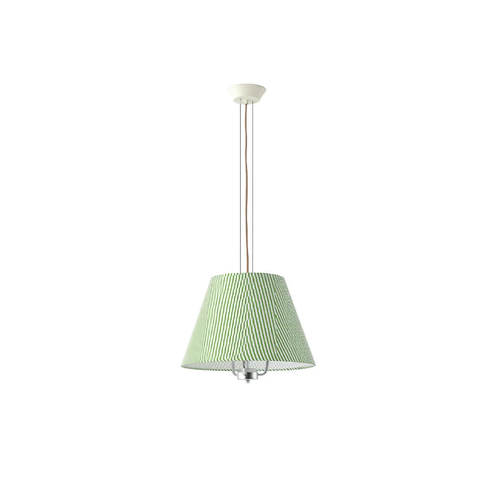 LIVARA Chevron Pattern Pendant Light Conical Hanging Lamp for Dining Room Bedroom & Living Room - Green