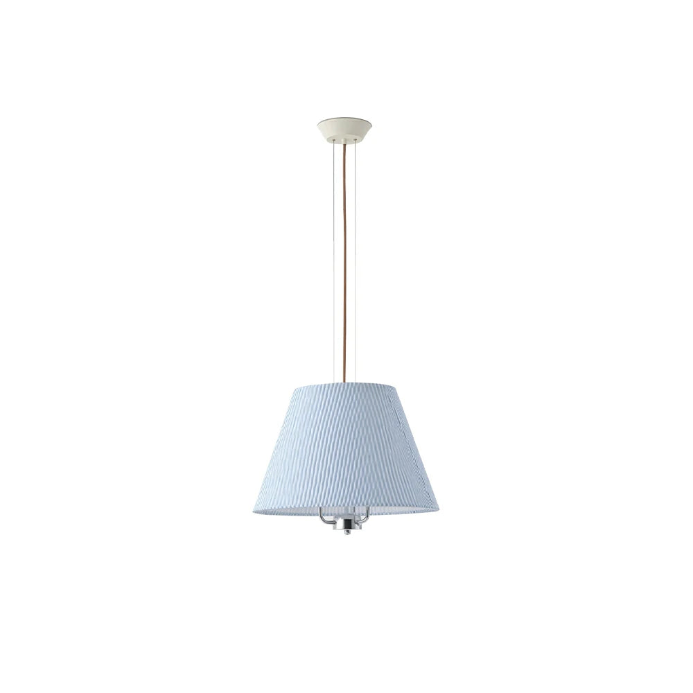 LIVARA Chevron Pattern Pendant Light Conical Hanging Lamp for Dining Room Bedroom & Living Room - Blue