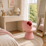LIVARA Chair - Premium Houndstooth Velvet Upholstery with Solid Wood Frame, 360-Degree Silent Swivel Design for Home & Cafe Use - Pink