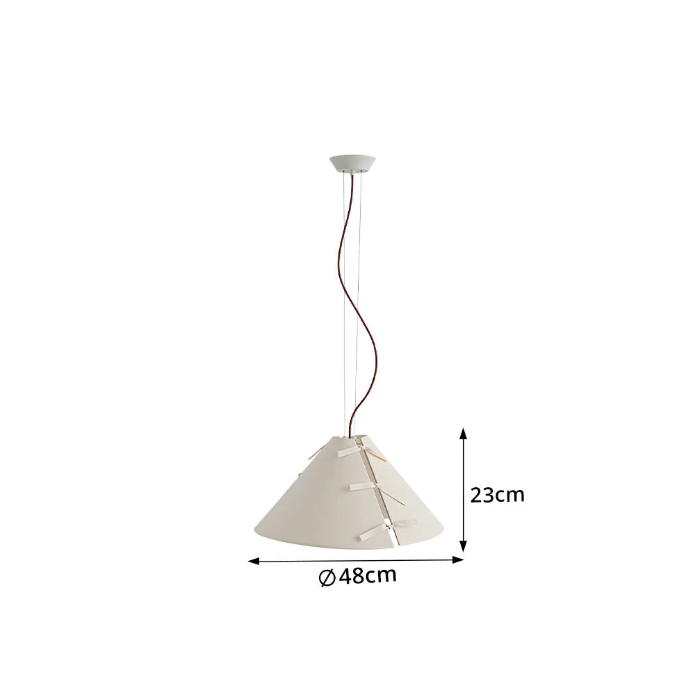 LIVARA Stitched Fabric Cone Floor Lamp Soft Ambient Standing Light for Living Room Bedroom & Reading Corner - Beige & Black