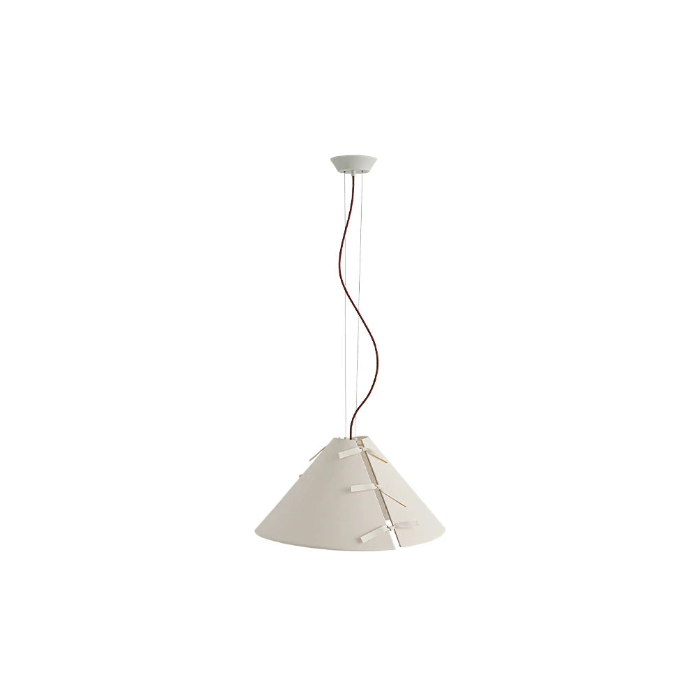 LIVARA Stitched Fabric Cone Floor Lamp Soft Ambient Standing Light for Living Room Bedroom & Reading Corner - Beige & Black