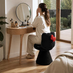 LIVARA Chair - Premium Houndstooth Velvet Upholstery with Solid Wood Frame, 360-Degree Silent Swivel Design for Home & Cafe Use - Black