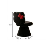 LIVARA Chair - Premium Houndstooth Velvet Upholstery with Solid Wood Frame, 360-Degree Silent Swivel Design for Home & Cafe Use - Black